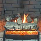 Listrik Api Api Log Set Dekoratif S08-02B Warna Alami Tidak Beracun